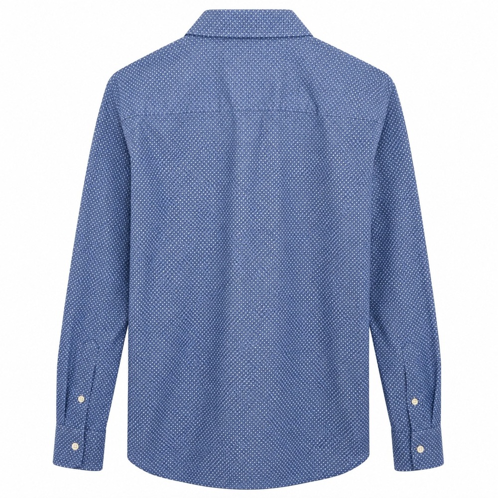 Ted Baker Endurance Slim Fit Dress‎ Shirt Blue Geometric Mens 16 Designer - Picture 3 of 3